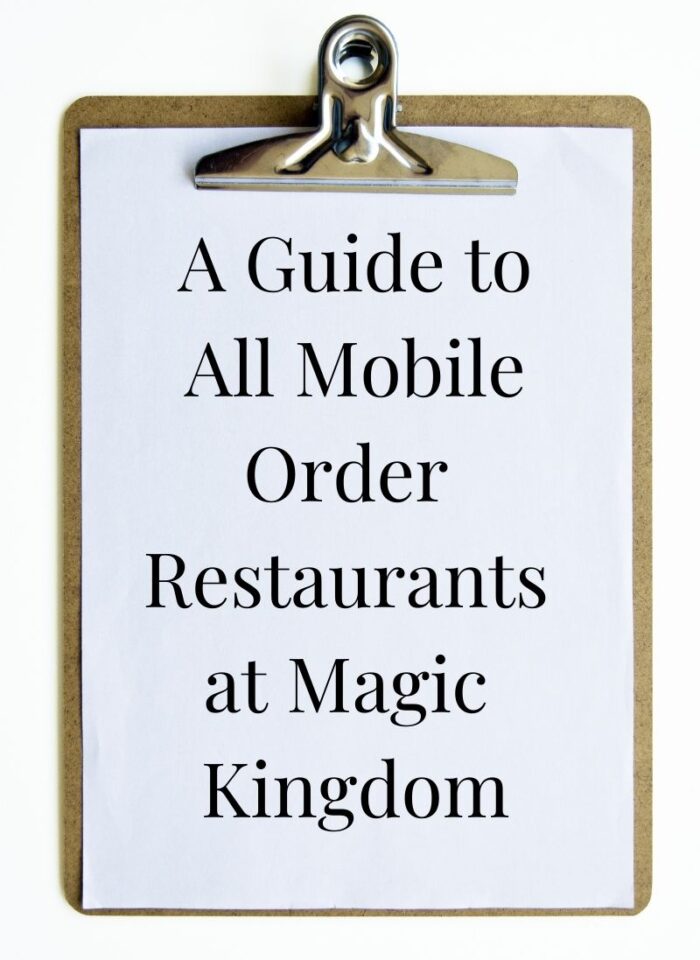 All Mobile Order Restaurants Magic Kingdom